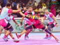 Pro Kabaddi League 2022: जयपुर पिंक पैंथर्स ने बेंगलुरु बुल्स को 45-25 के बड़े अंतर से हराया, अर्जुन देशवाल ने 13 अंक बनाए - Hindi News | Pro Kabaddi League 2022 Jaipur Pink Panthers beat Bengaluru Bulls huge margin of 45-25 Arjun Deshwal scored 13 points | Latest other-sports News at Lokmatnews.in