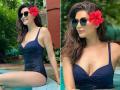 Karishma Tanna sets internet on fire with her pictures in blue monokini, see pics - Hindi News | Karishma Tanna sets internet on fire with her pictures in blue monokini, see pics | Latest entertainment Photos at Lokmattimes.com