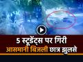 VIDEO: 5 स्टूडेंट्स पर गिरी आसमानी बिजली, 5 छात्र झुलसे, 2 की हालत गंभीर - Hindi News | Lightning struck 5 students, Moradabad University video | Latest weird News at Lokmatnews.in