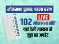 Lok Sabha Election 2024 LIVE: पहले चरण की वोटिंग में 102 लोकसभा सीटों पर मतदान जारी, पढ़ें चुनाव से जुड़ा हर अपडेट यहां - Hindi News | Lok Sabha Election 2024 LIVE First Phase of Voting in Uttar Pradesh, Madhya Pradesh, Uttarakhand, Rajasthan, Manipur, bihar, meghalaya, Jammu and Kashmir, Tamil Nadu, West Bengal, Maharashtra | Latest india News at Lokmatnews.in