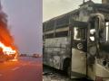 Lucknow Bus Accident: चलती एसी स्लीपर बस में आग, जिंदा जले लक्खी देवी, सोनी, देवरा, साक्षी कुमारी और मधुसूदन, बेगूसराय से दिल्ली आ रहे थे 70 यात्री, देखें वीडियो - Hindi News | Lucknow Bus Accident 5 Killed Fire Breaks Out Moving Sleeper Bus AC Laxmi Devi, Soni, Devra, Sakshi Kumari Madhusudan burnt alive 70 passengers Begusarai to Delhi, watch video | Latest crime News at Lokmatnews.in
