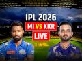 MI vs KKR Highlights: मुंबई इंडियंस 6 विकेट से जीता, रोहित का तूफान - Hindi News | MI vs KKR Live Score Ipl 2026 Mumbai Indians vs Kolkata Knight Riders Live Match at Mumbai Wankhede Stadium | Latest cricket News at Lokmatnews.in