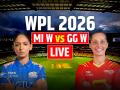 MI-W vs GG-W Live Score: मुंबई इंडियंस ने टॉस जीतकर फील्डिंग चुनी, देखें लाइव मैच स्कोरकार्ड - Hindi News | Mumbai Indians Women vs Gujarat Giants Women Live Score 6th Match WPL 2026 cricket score from Navi Mumbai | Latest cricket News at Lokmatnews.in