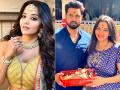 Monalisa Wedding Anniversary: मोनालिसा ने वेडिंग एनिवर्सरी पर पति संग शेयर की तस्वीर, लिखी ये बात, देखें तस्वीरें - Hindi News | bhojpuri actress Monalisa wedding anniversary celebration pics with husband vikrant see bhojpuri actress monalisa latest images | Latest television Photos at Lokmatnews.in