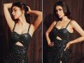 Mouni Roy : लेटेस्ट फोटोशूटमुळे मौनी रॉय पुन्हा आली चर्चेत, कॅमेऱ्यासमोर दिल्या एकापेक्षा एक पोझ - Marathi News | Mouni Roy flaunts toned legs in a black thigh-high slit dress see pics | Latest filmy Photos at Lokmat.com