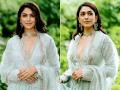Mrunal Thakur shares her elegant pictures in pastel blue anarkali dress, see pics - Hindi News | Mrunal Thakur shares her elegant pictures in pastel blue anarkali dress, see pics | Latest entertainment Photos at Lokmattimes.com
