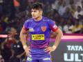 Pro Kabaddi League 2021: दबंग दिल्ली की जीत में चमके नवीन, 25 रेड में 24 अंक जुटाए, गत चैंपियन बंगाल वारियर्स को 52–35 से हराया - Hindi News | Pro Kabaddi League 2021 Naveen Kumar scores 24 points Dabang Delhi thrashes Bengal Warriors 52-35 | Latest kabaddi News at Lokmatnews.in