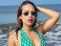 Neha Malik Photos: नेहा मलिक ने समंदर में दिखाया ग्लैमरस अंदाज, देखें तस्वीरें - Hindi News | Neha malik Latest Sizzling Photos in Polka Dot Green Swimwear see pics | Latest bollywood Photos at Lokmatnews.in