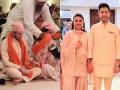 Parineeti-Raghav Wedding: परिणीति और राघव की शादी की रस्में शुरू, सेरेमनी की पहली तस्वीर आई सामने - Hindi News | Parineeti Chopra Raghav Chadha Wedding First Pics bride and groom ardas ceremony are adorable | Latest bollywood Photos at Lokmatnews.in