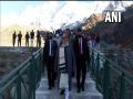 केदारनाथ पहुंचे पीएम मोदी, आदि शंकराचार्य की समाधि का किया लोकार्पण - Hindi News | PM Modi arrives at Kedarnath, to offer prayers at the shrine and also inaugurate Adi Shankaracharya Samadhi shortly | Latest india News at Lokmatnews.in