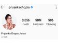 Priyanka Chopra Instagram: प्रियंका चोपड़ा के इंस्टाग्राम पर हुए 50 मिलियन फॉलोअर्स, दीपिका, आलिया- जैसी इन एक्ट्रेस को छोड़ा पीछे - Hindi News | priyanka chopra instagram priyanka chopra became the first bollywood actress to complete 50 million followers | Latest bollywood News at Lokmatnews.in
