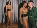 प्रियंका चोप्राचा हा अंदाज पाहून फिदा झाले फॅन्स, पाहा हे फोटो - Marathi News | desi girl Priyanka Chopra Jonas shares glamorous photos in gold gown with high slit gown | Latest filmy Photos at Lokmat.com