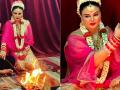 राखी सावंत की शादी की फोटो वायरल, नहीं दिखा दूल्हे का चेहरा, see pics - Hindi News | rakhi sawant shares wedding pictures with husband ritesh see pics | Latest bollywood Photos at Lokmatnews.in