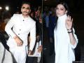 Pics: शादी के लिए विदेश रवाना हुए दीपिका-रणवीर, एयरपोर्ट पर एक जैसी ड्रेस में हुए स्पॉट - Hindi News | Ranveer Singh and Deepika Padukone leave for wedding, spotted in airport | Latest bollywood Photos at Lokmatnews.in