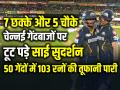 चेन्नई गेंदबाजों पर टूट पड़े साई सुदर्शन, 50 गेंदों में 103 रनों की तूफानी पारी, स्टेडियम में चेन्नई के फैंस हुए उदास - Hindi News | GT vs CSK Scorecard Sai Sudharsan Century 103 Runs in 50 Balls 7 sixes 5 Fours | Latest cricket Photos at Lokmatnews.in