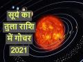 Sun Transit 2021: सूर्य ग्रह ने तुला राशि में किया प्रवेश, एक माह तक इन 4 राशियों की बढ़ने वाली हैं परेशानी - Hindi News | Sun Transit 2021 sun transits in Libra know effects on all zodiac sings | Latest spirituality News at Lokmatnews.in