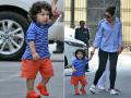 Pics: मॉम करीना कपूर के साथ इस अंदाज़ में नजर आए तैमूर अली खान - Hindi News | Pics: Taimur ali khan spotted with his mother kareena kapoor khan at bandra in Mumbai | Latest bollywood Photos at Lokmatnews.in