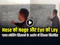 Nose को Noge और Eye को Ley, गलत स्पेलिंग सिखाने के आरोप में शिक्षक निलंबित - Hindi News | Teacher Suspended for Teaching Wrong Spellings like Nose as Noge and Eye as Ley | Latest weird News at Lokmatnews.in