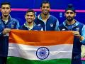 19th Asian Games: पाकिस्तान को 2-1 से हराकर स्वर्ण पदक पर कब्जा, देखें वो वीडियो - Hindi News | 19th Asian Games Indian men's Squash team defeat Pakistan in the finals to win gold medal see video | Latest other-sports News at Lokmatnews.in