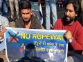 Vaishno Devi Ropeway Protest: वैष्णो देवी के रोपवे प्रोजेक्ट का मुद्दा गहराया, रोक के बावजूद काम जारी - Hindi News | Vaishno Devi ropeway issue has heated up again as work continues despite the ban | Latest india News at Lokmatnews.in