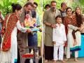 Pics: संजय दत्त ने इको फ्रेंडली तरीके से की गणपति बप्पा की विदाई, शामिल हुआ पूरा परिवार - Hindi News | Sanjay dutt ganpati eco friendly immersion photo gallery | Latest bollywood Photos at Lokmatnews.in