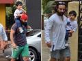 सैफ के साथ घूमने निकले तैमूर, दिखी बाप-बेटे की क्यूट बॉन्डिंग - Hindi News | taimur dad saif ali khan shoulders cute bonding bandra photos viral | Latest bollywood Photos at Lokmatnews.in