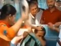 Video: छूने की हिम्मत कैसे की, गंदा-गंदा इशारा, देखें वीडियो - Hindi News | watch video a women harassing her in indian railway beats man | Latest crime News at Lokmatnews.in