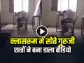 VIDEO: क्लासरूम में सोते रहे गुरुजी, छात्रों ने बना डाला वीडियो - Hindi News | Watch Teacher Sleeping in the Classroom, Students Record Video | Latest weird News at Lokmatnews.in