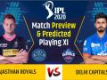 IPL 2020, RR vs DC, Match Preview & Dream11: दिल्ली के खिलाफ राजस्थान को दिखाना होगा दम - Hindi News | IPL 2020, RR vs DC, Match Preview & Dream11: | Latest cricket Videos at Lokmatnews.in