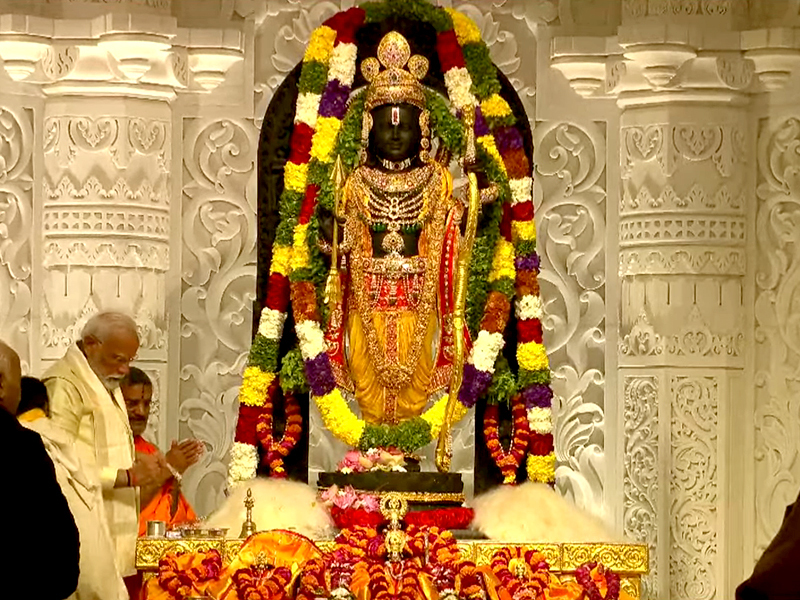 Ram Mandir Pran Pratishtha Live: प्राण प्रतिष्ठा 84 सेकेंड में पूरा,  अयोध्या में सिर्फ राम ही राम, दुनिया भर में जश्न, राम लला की प्रतिमा की  पहली झलक देखें