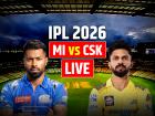 MI vs CSK Live Score: मुंबई इंडियंस बनाम चेन्नई सुपर किंग्स लाइव स्कोर, आज का मैच मुंबई के वानखेड़े स्टेडियम में, देखें लाइव अपडेट