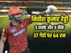 6,6,6,6,6 नितीश कुमार रेड्डी की तूफानी पारी, 37 गेंदों पर 64 रन, 5 छक्के और 4 चौके