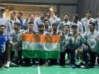 Thomas Cup Final 2022: 14 बार के चैंपियन इंडोनेशिया को 3-0 से हराकर थॉमस कप ट्रॉफी जीती, इतिहास के पन्नों में दर्ज, देखें तस्वीरें | Thomas Cup Final 2022 INDIAN BADMINTON TEAM CREATES HISTORY maiden trophy beat record champs Indonesia see pics | Latest badminton Photos at Lokmatnews.in