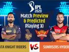 IPL 2020, KKR vs SRH, Match Preview & Predicted Playing XI: सीजन की पहली जीत दर्ज करना चाहेंगी दोनों टीमें