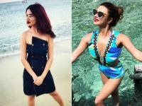 समंदर किनारे वाइट मोनोकिनी में Photo शेयर कर आशका गोराडिया ने लूटा फैंस का दिल - | Aashka Goradia Flaunt her tonned and Sensational Body in White monikini On Instagram | Latest hot-sexy Photos at Lokmatnews.in