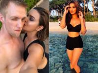 Pics: पूल किनारे स्विमसूट में नजर आईं आशका गोराडिया, पति को किया किस - | Aashka Goradia Goble bold black swimsuit photos goes viral on social media and kiss her husband brent goble, see pics | Latest hot-sexy Photos at Lokmatnews.in