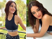 'गहराइयां' फेम अनन्या पांडेने ब्लॅक स्पोर्ट्स ब्रामध्ये केले बोल्ड फोटोशूट, बाल्कनीत दिल्या किलर पोझ - Marathi News | Ananya Panday got a photoshoot done in a black sports bra gave killer pose in the balcony | Latest filmy Photos at Lokmat.com