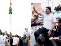 राहुल गांधी ने लाल चौक पर फहराया तिरंगा, कल श्रीनगर में होगा भारत जोड़ो यात्रा का समापन - | Rahul Gandhi hoist the tricolor at Lal Chowk Bharat Jodo Yatra will end tomorrow in Srinagar | Latest india Photos at Lokmatnews.in