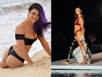 आर्टिफिशियल लेग के साथ मॉडल ने किया रैम्प वॉक, तस्वीरें देखकर आप करेंगे हौसले को सलाम - | Miami swim week : Brenna Huckaby catwalk on the miami swim week with artificial leg | Latest hot-sexy Photos at Lokmatnews.in