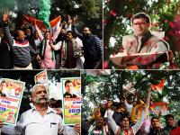 विधानसभा चुनाव: कांग्रेस कार्यकर्ताओं ने ऐसे मनाया जीत का जश्न, देखें तस्वीरें - | Assembly elections: Congress workers celebrates victory, see photos | Latest india Photos at Lokmatnews.in