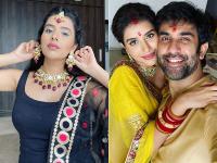 PHOTOS: नवरात्री पर चारु असोपा ने पति राजीव सेन संग की कलश स्थापना, देखें तस्वीरें - | charu asopa latest photos with husband rajeev sen see viral images | Latest television Photos at Lokmatnews.in