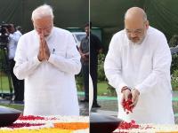 अटल बिहारी वाजपेयी की पहली पुण्यतिथि, पीएम मोदी और शाह ने 'सदैव अटल' स्मृति स्थल पहुंचकर ऐसे किया उन्हें याद - | Atal Bihari Vajpayee first death anniversary, PM Narendra Modi and Amit Shah pays tribute | Latest india Photos at Lokmatnews.in