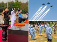 भारतीय वायुसेना के हेलीकॉप्टर ने कोरोना योद्धाओं पर बरसाए फूल, तस्वीरों में देखें सुंदर नजारा - | Indian Air Force helicopter showers flowers on Corona warriors, see beautiful in pictures | Latest india Photos at Lokmatnews.in