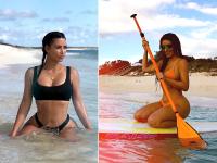 मॉडल किम कर्दाशियां बीच पर मना रहीं हैं छुट्टियां देखें तस्वीरें - | Kim Kardashian hot and sexy beach images will make you go wild | Latest hot-sexy Photos at Lokmatnews.in