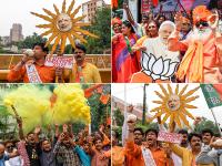 लोकसभा चुनाव में मोदी की बंपर जीत पर जश्न में डूबे कार्यकर्ता, देखें तस्वीरें - | lok sabha election 2019: narendra modi victory celebration bjp workers see pics image | Latest india Photos at Lokmatnews.in