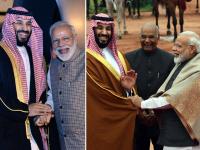 सऊदी प्रिंस सलमान को पीएम मोदी से मिली 'झप्पी', तस्वीरों में देखिये कैसे हुआ शहजादे का स्वागत - | narendra modi welcomes saudi arabia crown prince mohammed bin salman pics | Latest india Photos at Lokmatnews.in