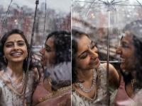 भारत की अंजलि और पाक सुंदास के बीच प्यार, बारिश की बूंदों से घिरे एक छाते के नीचे कराया फोटोशूट, देखें तस्वीरें - | india-pak lesbian couple anjali chakra and sundas malik photoshoot viral in social media see pics | Latest weird Photos at Lokmatnews.in