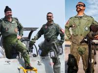 IAF प्रमुख बीएस धनोआ के साथ विंग कमांडर अभिनंदन ने MiG-21 में भरी उड़ान, तस्वीरों में देखें - | IAF Chief BS Dhanoa flew a sortie with Wg Cdr Abhinandan Varthaman at in a MiG-21 trainer, See In pics | Latest india Photos at Lokmatnews.in