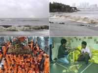 Cyclone Vayu Photos: चक्रवाती तूफान 'वायु' से प्रभावित हुए लोग, गुजरात में इस तूफ़ान की आने की आशंका हुई कम - | Cyclone Vayu weather live update Photos: explore the images of gujarat Vayu Cyclone | Latest india Photos at Lokmatnews.in