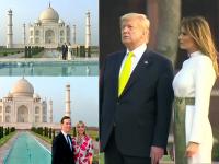 प्यार की निशानी ताजमहल का दीदार करने पहुंचे Donald Trump, देखें ट्रंप परिवार की खूबसूरत तस्वीरें - | Donald Trump visit Taj Mahal with Wife Meliania and Daughter Ivanka see pics | Latest india Photos at Lokmatnews.in